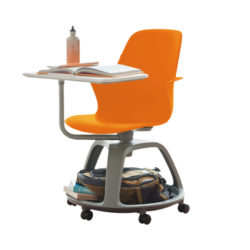 Node chair is designed for classroom purposes, supporting quick and easy transitions between lecture-based and team-based modes of learning.