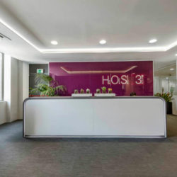 HOS, Palazzo ‘900 offices, Brescia, designed by Mario Mazzer; reception Welcome by Martex (John Bennett & Sakura Adachi).