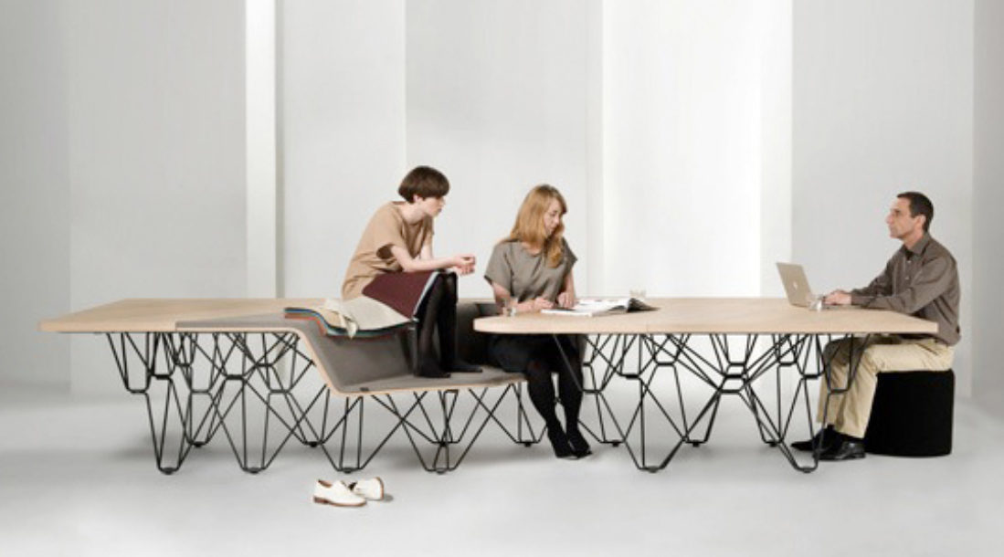 Prooff, SitTable, design by UNStudio, a thinking place as well as a social meeting ground. (Emporio, via Tortona 31).