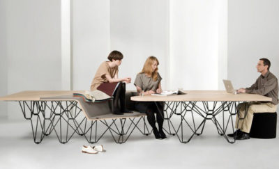 Prooff, SitTable, design by UNStudio, a thinking place as well as a social meeting ground. (Emporio, via Tortona 31).