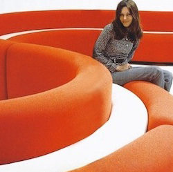 La Cividina, Osaka sofa designed in 1970 by the French designer Pierre Paulin.