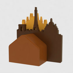 Home (is where I want to be) architectural chocolate design by Lorenzo Palmeri for Knam.