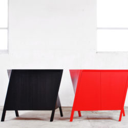 Markus Johansson Design Studio Walking cabinet, a cabinet on the move at Salone Satellite 2013.