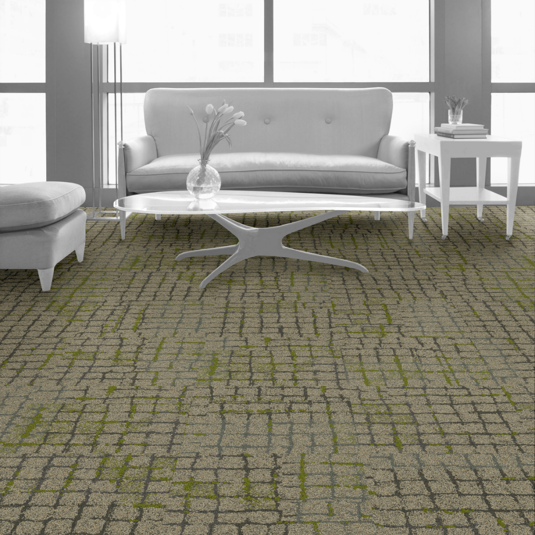 Moss: Human Connections Collection Carpet Tile by Interface